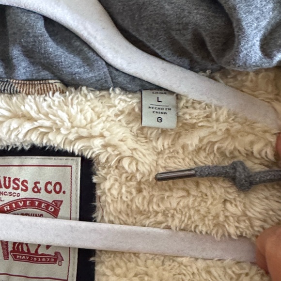 Levi's Navy and Tan Plaid Shirt Jacket - Picture 2 of 9